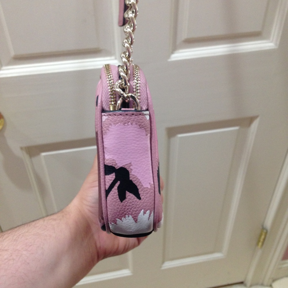 Kate Spade Mauve Pink Floral Crossbody Purse Bag - Picture 8 of 16
